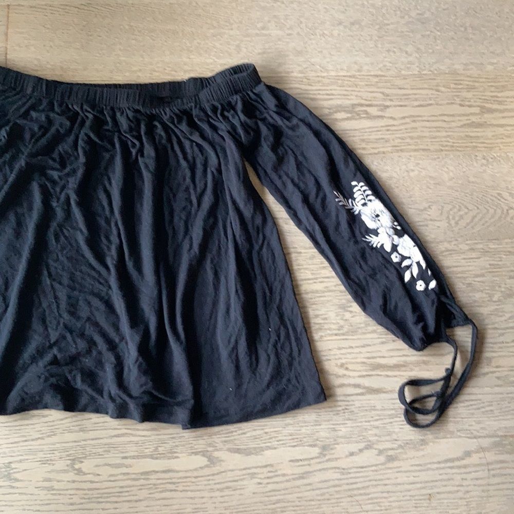 Off Shoulder Black Top